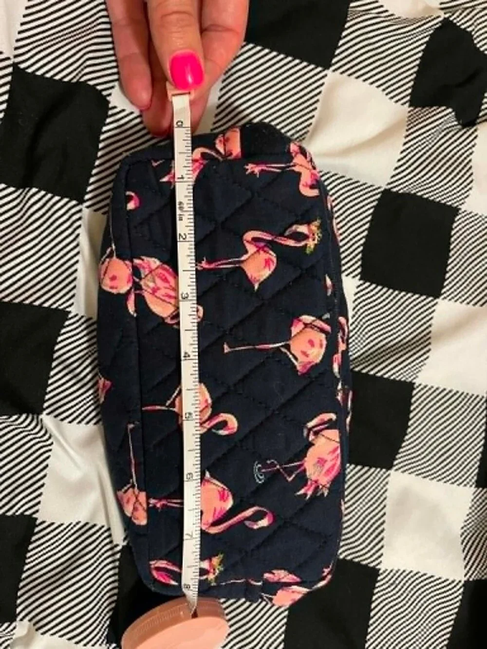 LIKE NEW Vera Bradley Flamingo Fiesta Quilted Cosmetic Case, Pink Flamingo Print